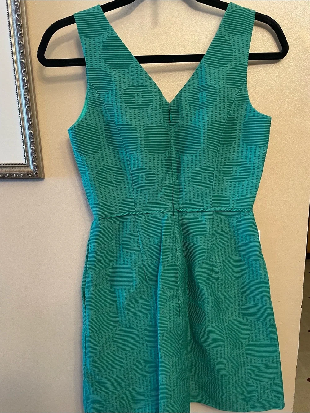 J. Crew Jacquard  Textured V-Neck Sleeveless Dress
